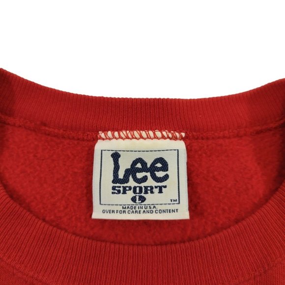 Vtg Lee Sport 90's Chicago Blackhawks Pullover Crewneck Sweater Nutmeg Men's L - Picture 7 of 10